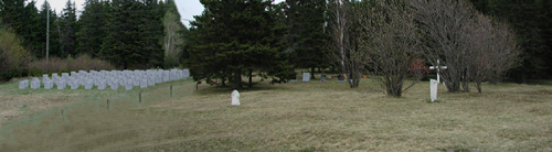 Vue panoramique du cimetière
